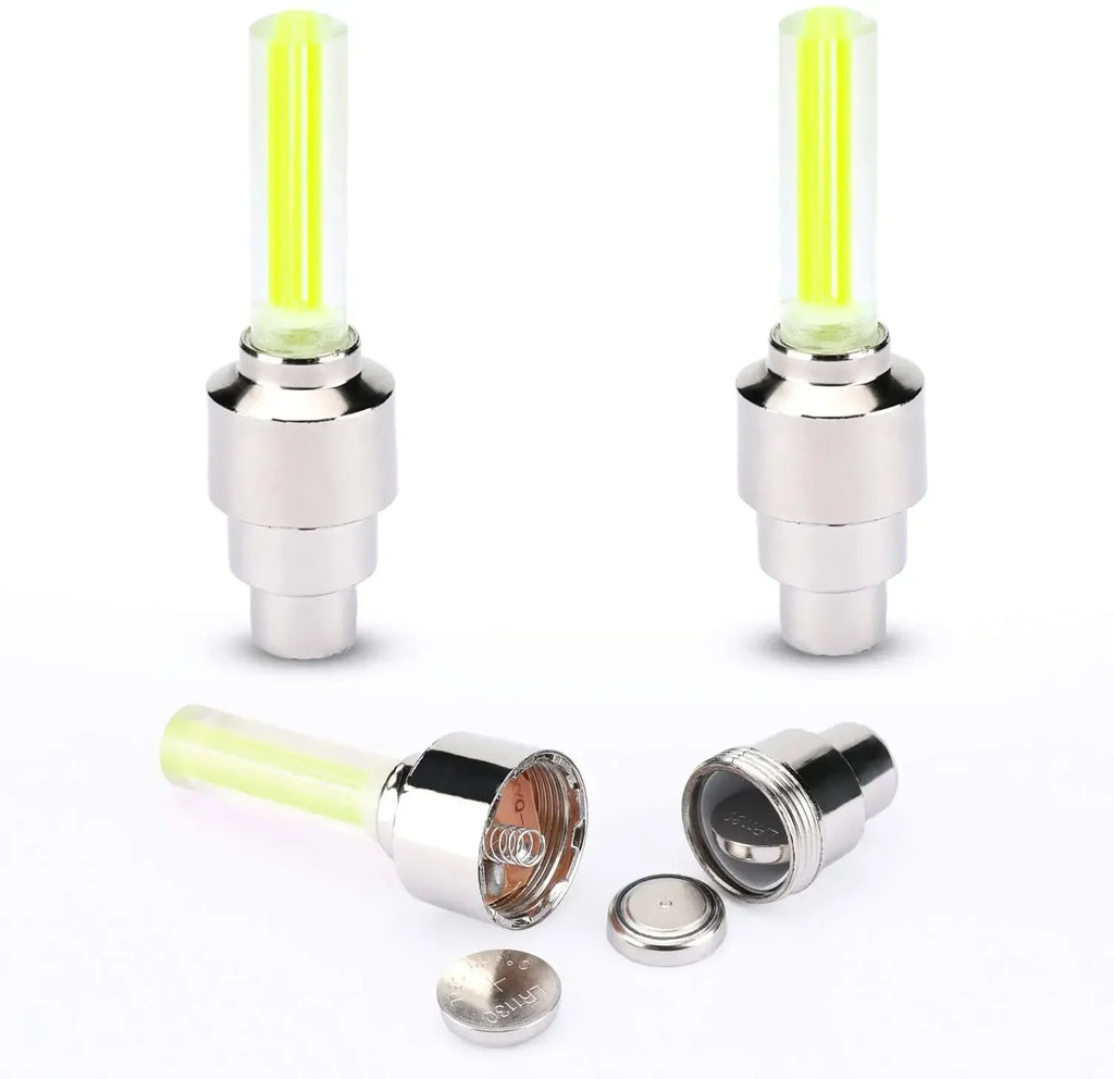 Bicycle Wheel Light Motion Sensor LED Light Waterproof Mini Neon Light Tire Nozzle Valve Cap Light for Car Motorcycle Bicycle
