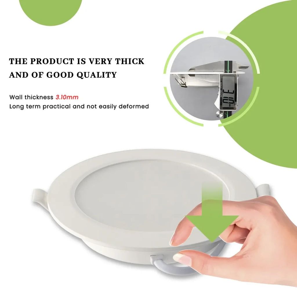 2PCS LED Downlight AC100-240V 6W 10W 14W 17W 20W 24W LED Ceiling Spot 3 CCT Recessed in Downlight Light Cold Warm White Lamp