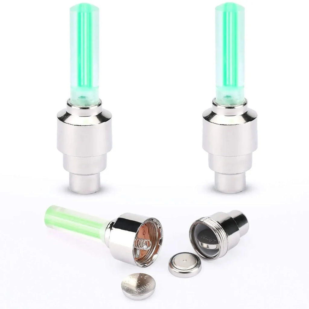 Bicycle Wheel Light Motion Sensor LED Light Waterproof Mini Neon Light Tire Nozzle Valve Cap Light for Car Motorcycle Bicycle